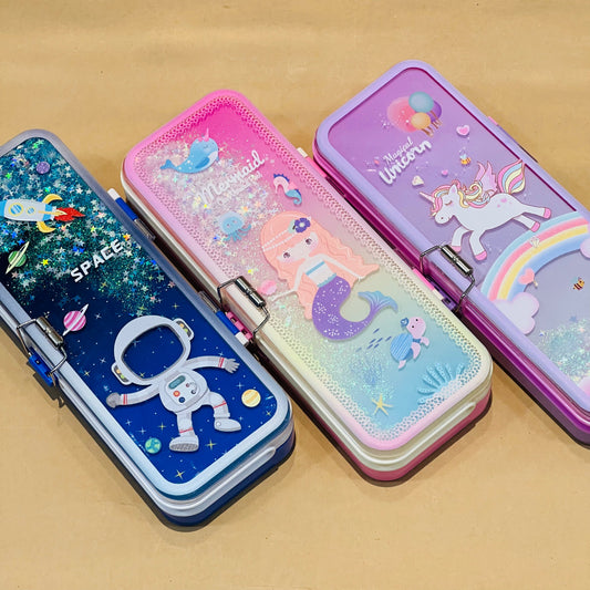 Super Cute Glitter Pencil Box