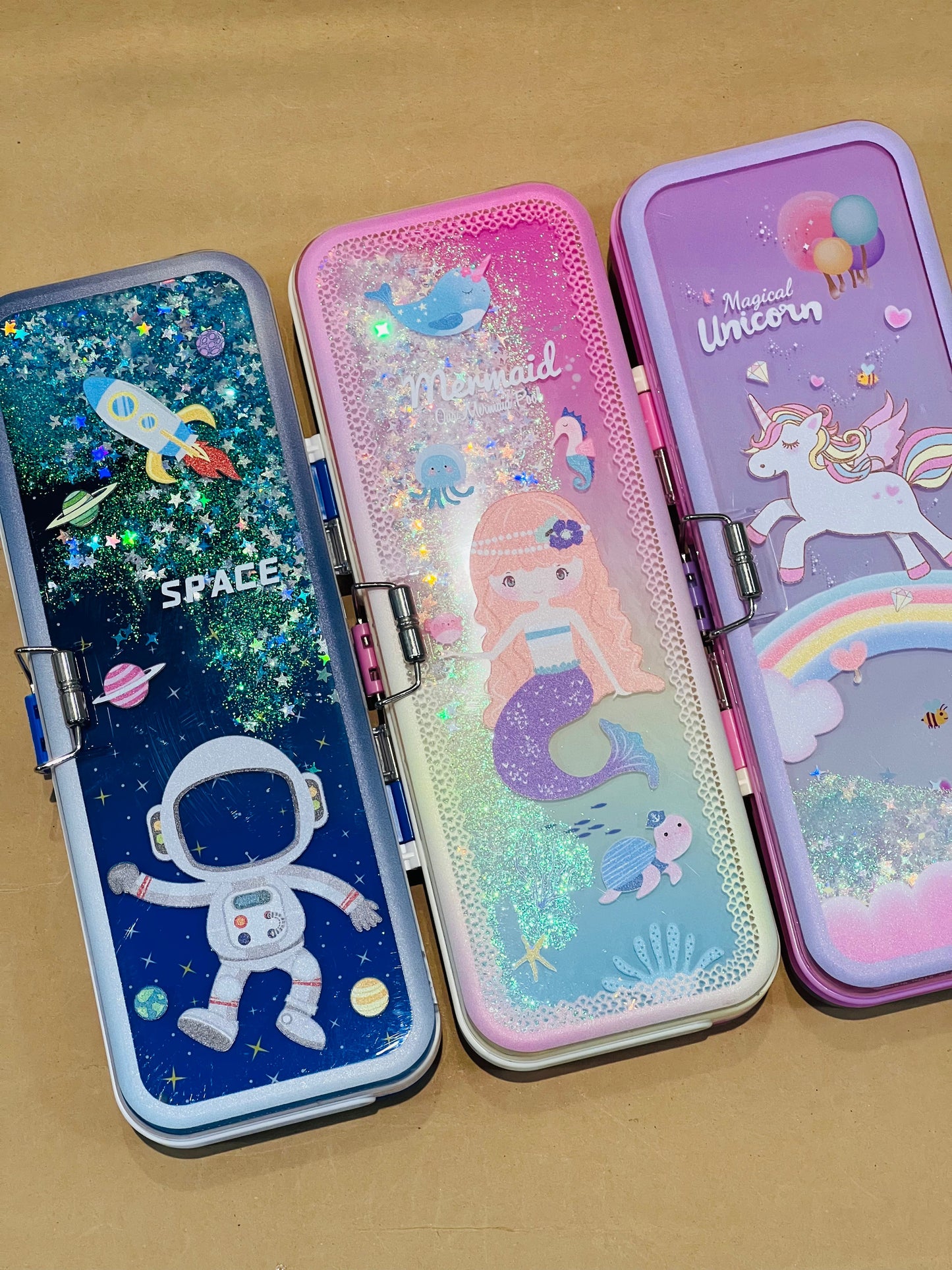Super Cute Glitter Pencil Box
