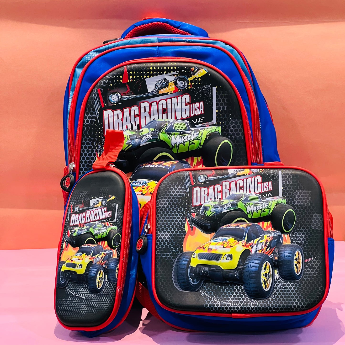 Cute School bags with Lunchbag and Pouch Combo