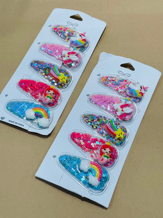 Premium Unicorn Glitter Hairpins