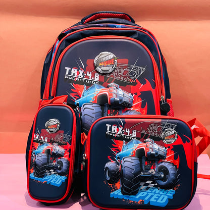 Cute School bags with Lunchbag and Pouch Combo