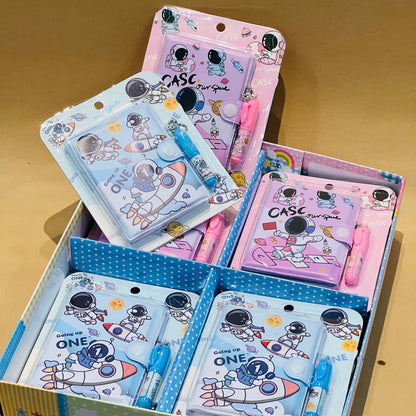Cute Printed Mini Pocket Diary with Small Pen for Kids (Unicorn/Spider-Man)