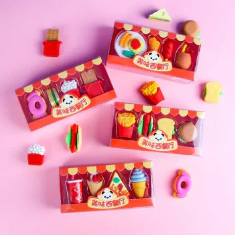 Fast Food Eraser Pack of 4