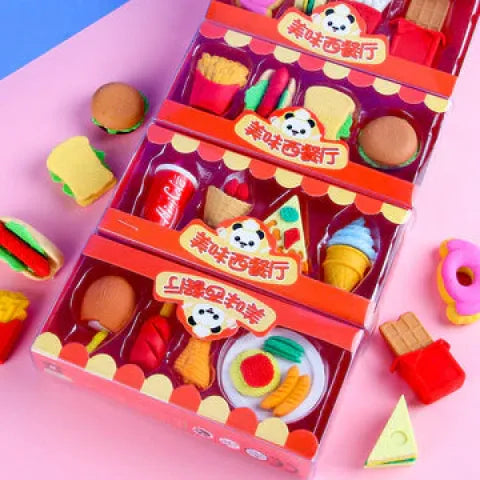Fast Food Eraser Pack of 4