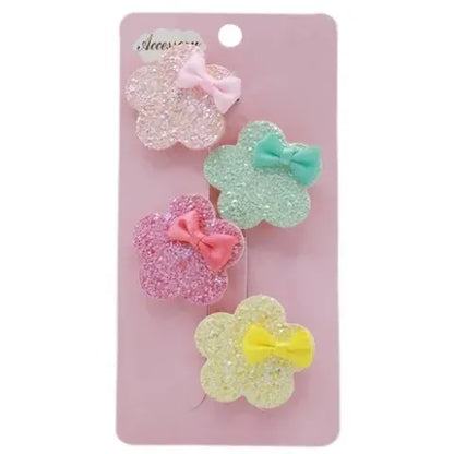 Star wirh Bow Hairpins - 4pcs