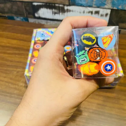 Superheroes Erasers - 6pcs
