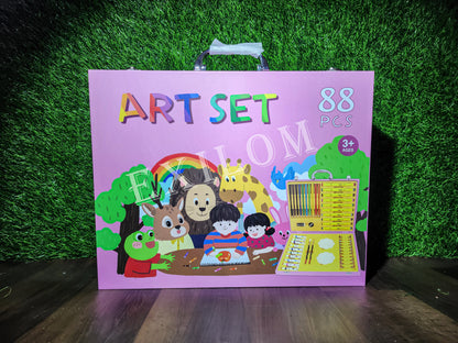 Art and Craft Kit for kids (Coloured Pencil, Markers, Water colours, Tube colours, Sketchpens, Oil pastel, Brushes)